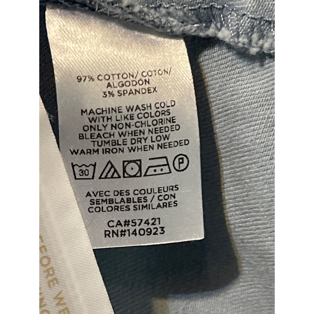 Loft Blue Denim Ankle Jeans Size 18 NWT High Rise Raw Hem Stretch Utility Pants - Picture 6 of 9